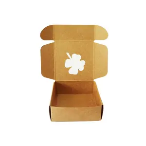 custom recyclable Eco-friendly kraft paper packaging shipping mailer mailing box soap box packaging with die cut window box