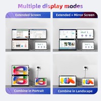 Moniteur portable triple écran 2K IPS 16 pouces, 60 Hz et 400 nits, avec haut-parleurs pour ordinateur portable