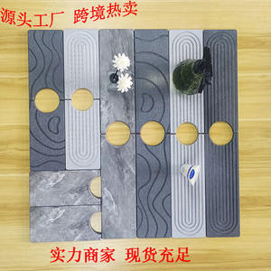 Tapis absorbant pour robinet Cy8088 Zt, gris, motif ondulé sculpté, résistant à l'humidité, pour cuisine et salle de bain, support de rangement portable sans perçage - Product Image 2