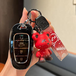 2026 TPU 4 boutons Accessoires automobiles Porte-clés Housse de clé de voiture pour Hyundai <span class=keywords><strong>Santa</strong></span> <span class=keywords><strong>Fe</strong></span> Tucson <span class=keywords><strong>2022</strong></span> NEXO NX4 Atos <span class=keywords><strong>Prime</strong></span> - Product Image 3