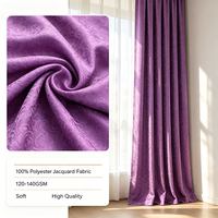 Tissu Jacquard 100% Polyester en Promotion, Facile à Nettoyer, Matériau de Protection Solaire pour Rideaux de Salon et Chambre à Coucher