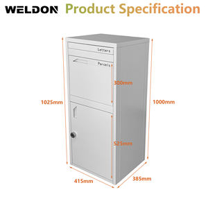 Boîte <span class=keywords><strong>aux</strong></span> <span class=keywords><strong>lettres</strong></span> extérieure autoportante antivol en acier inoxydable avec revêtement en poudre, étanche, pour <span class=keywords><strong>colis</strong></span>, vente en gros OEM/OED - Product Image 3