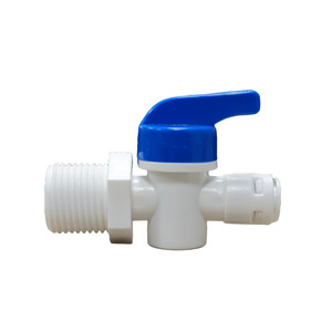 Válvula de bola de 4 a 2 puntos con rosca externa para purificador de agua, conector de tubería de PE de 1/2 pulgada, presión de funcionamiento de 100 Psi - Product Image 4