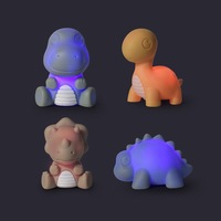 Jouets de bain lumineux inductifs en vinyle personnalisés OEM en forme d'animaux pour la pêche et les jeux aquatiques, jouets de douche pour bébé