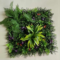 Panneau de feuillage artificiel en plastique léger, durable, résistant aux UV et écologique, type haie de buis, pour mur végétal, 50 cm, vente en gros