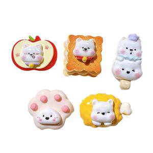 Miniatures en résine à dos plat en gros, motifs lapin et <span class=keywords><strong>chien</strong></span> adorables, ornements en résine glacée, matériaux pour accessoires de bijoux DIY et coques de téléphone - Product Image 6