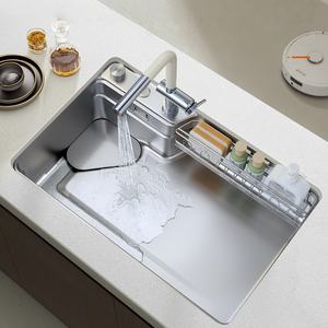 Évier de cuisine japonais en acier inoxydable SUS304 épaissi, à cuve unique et grande, pour usage domestique - Product Image 1