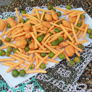 Bandes de <span class=keywords><strong>crevettes</strong></span> frites croustillantes chinoises Offre Spéciale prêtes à manger en vrac mélange de collations sac emballage doux goût épicé faible en <span class=keywords><strong>calories</strong></span> en gros - Product Image 2