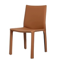 Chaise de salle à manger en cuir de style italien, chaise de table de restaurant moderne minimaliste de luxe léger, chaise de designer pour usage domestique