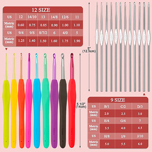 ชุดเข็มโครเชต์อลูมิเนียม 62 ชิ้น พร้อมกระเป๋า - Product Image 3