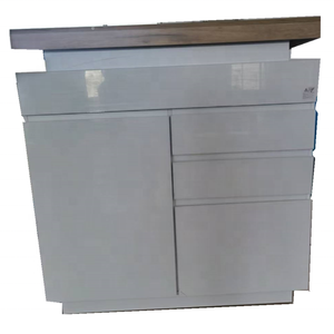 Tocador de 6 cajones de alto brillo moderno blanco contemporáneo con luces LED Gabinete de madera para dormitorio Sala de estar Muebles para el hogar - Product Image 5