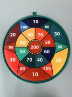 Service tout-en-un 2024 : cible de fléchettes magnétique en tissu avec balles collantes pour enfants, jeu d'intérieur 45 cm, personnalisable