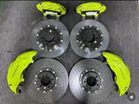 Pinzas de Freno Grandes de 10 Pistones, Kit Trasero de 4 Pistones para Porsche 718 Cayman 2018 en Rines de 20-22 Pulgadas, Delantero 380mm, Trasero 330mm, BMW M5 M3 G80
