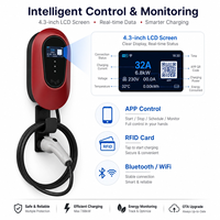 Station de recharge murale AC FCC CE 380V 400V 32A WiFi 4G avec télécommande, connecteur de niveau 2, borne de recharge pour Tesla VW BMW Audi EV