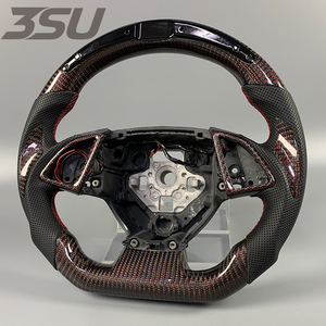 Volante Deportivo de Fibra de Carbono y Cuero para <span class=keywords><strong>Camaro</strong></span> C7 SS <span class=keywords><strong>ZL1</strong></span> 1LE 2015+, Universal para Interiores de Auto, Estilos Más Vendidos - Product Image 2