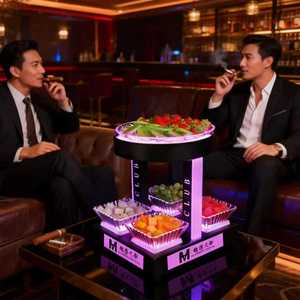 <b>LED</b> Illuminated Fruit Platter Multi Compartment Snack Dish For Bars KTVs Creative Display Rack - Product Image 2