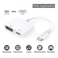 Câble de Miroir d'Écran 4K pour Smartphone, Adaptateur Lightning Type C avec Charge PD 100W pour Téléphone Portable, Tablette, Ordinateur Portable