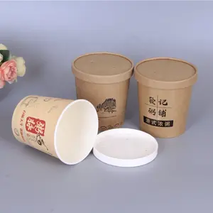 Récipient à boisson en papier recyclé jetable avec couvercle