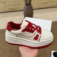 Baskets plateforme à lacets pour femme 2026 – Chaussures de sport basses tendance, légères, synthétiques, style décontracté urbain