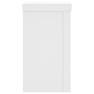 W2B VidaXL piccolo minimalista bianco ingegnerizzato in legno all'aperto fioriere Set di 2 vasi di tutti i giorni vaso Rack per fiori - Product Image 4