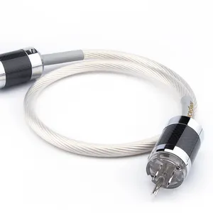 Qincrown Hifi Occ Zilver Ac Premium Audio Power Kabel Voor Versterker Power Filter