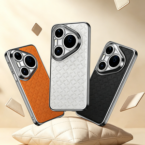 เคสโทรศัพท์หนัง PU ชุบเคลือบแม่เหล็กสำหรับธุรกิจ สำหรับ Huawei P90 Pro Max P70 P80 Ultra พร้อมฟิล์มกันรอยเลนส์ ป้องกันแรงกระแทก ฝาหลังแข็ง - Product Image 1