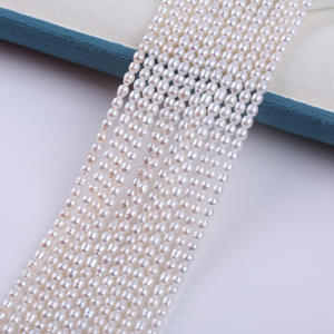 Perles d'eau douce de 3 à 3,5 mm en forme de mètre, matière semi-finie pour la fabrication artisanale de perles en vrac, vente en gros, directement de l'usine de Zhuji - Product Image 1