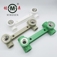 Haute qualité blanc gris vert couleur ppr double té raccords de tuyauterie pour l'eau de boisson