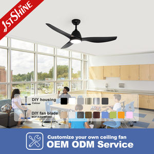 1stshine LED ventilateur de plafond multicolore abs haut volume silencieux moteur dc ventilateur de plafond avec éclairage dimmable - Product Image 4