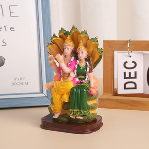 Couple en résine indienne artisanat ornements déesse thaïlandaise décorations de bureau statue de dieu hindou - Product Image 2
