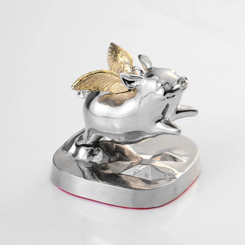 Promoção personalizado metal liga 3D Animal decoração seriesc pintado hardware decoração ornamentos