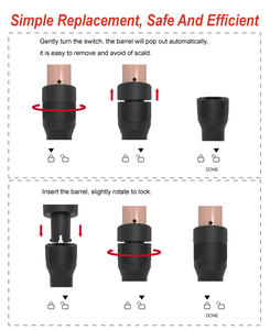 Fer à boucler multifonctionnel en céramique ionique à chauffage rapide et rotatif avec écran LCD, outils de coiffure, ensemble de boucleurs pour cheveux - Product Image 5