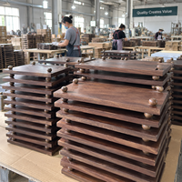 Meilleures ventes : Plateau de service rectangulaire en bois de noyer sud-américain avec pieds sphériques pour la présentation de fromages