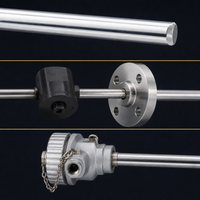 Thermocouple anti-usure de type coupé-cousu pour le raffinage du pétrole, types K/E/J avec éléments MI simples/doubles, connexion à bride et filetage