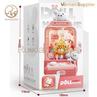 Mesin Cakar Mainan Edukatif Anak-Anak yang Menggunakan Koin, Mini Crane Hadiah untuk Boneka Plush, Hadiah Seru untuk Anak-Anak