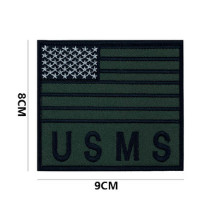 Patch brodé drapeau USMS prêt à être expédié, badge moral pour sacs à dos d'extérieur, gilets tactiques, chapeaux - Product Image 2