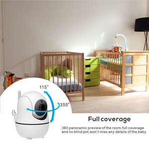 Moniteur Bébé Sans Fil en Promotion 5'' HD 720P avec 4 Caméras, Rotation Panoramique et Inclinaison, Audio Bidirectionnel, Vision Nocturne, Détection de Mouvement et Berceuses - Product Image 3