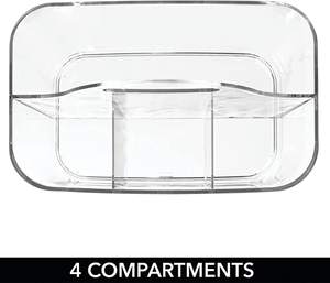 منظم تخزين حرفي بلاستيكي محمول, منظم تخزين حرفي بلاستيكي مقسم إلى سلة مع مقبض للخياطة الحرفية - Product Image 4