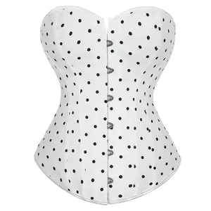 Full Bust New Arrival Waist Cincher Corsets,Wholesale New Arrival Sexy Women Black And And White Bustier Corset Supplier