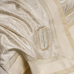 Tinh Tế Thêu Mềm Mại Úc Bộ Đồ Giường Bông Ánh Sáng Sang Trọng 120 Đếm Bốn Mảnh Đặt Tấm Gối Vỏ Chăn - Product Image 2