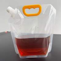 Sac à boisson réutilisable en PP transparent et durable, avec poignée Flexiloop, pour jus liquide, 100ml/150ml/200ml/300ml, emballage pour boissons