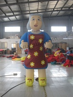 Grand-mère gonflable, personnage de dessin animé pour la décoration de festival