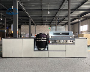 Hoge Kwaliteit Modern Design Outdoor Bbq Keukenset 304 Roestvrijstalen Buitenkeukenkast Met Gootsteen - Product Image 2