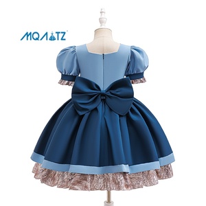 Abito Estivo alla Moda per Bambine, Costume da Principessa con Colletto Quadrato, Stile Dolce, Abbigliamento per Bambini - Product Image 2