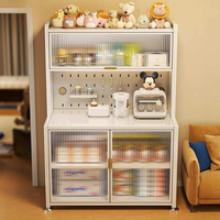Meuble de rangement multi-niveaux pour vaisselle de cuisine et micro-ondes, buffet de salon avec portes, étagère de rangement sur pied pour la maison