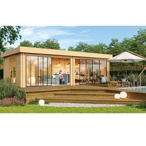 20FT 40ft บังกะโลบ้านไม้บ้านไม้ prefab เฮาส์ไม้หรูหราขนาดเล็กสำหรับอยู่อาศัย - Product Image 1