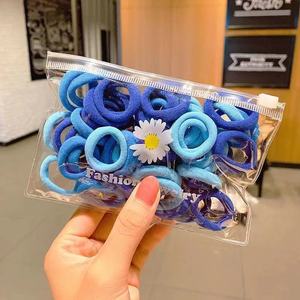 Hair Ties 50 Pcs Mixed Colors High Elasticity Seamless <b>Fabric</b> Daily Use - Product Image 4