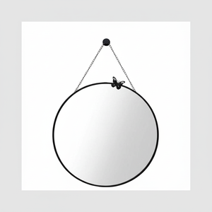 เป้าหมายโลกรูปไข่ชนบทสีบรอนซ์เหล็กกระจกโลหะพร้อมแหวนแขวนสําหรับผนังอุตสาหกรรมตกแต่งบ้าน - Product Image 1