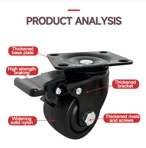 Roue pivotante à billes en <span class=keywords><strong>nylon</strong></span> de 3 pouces de qualité supérieure pour une capacité de chargement durable Diamètre industriel 75mm Xinniu - Product Image 5