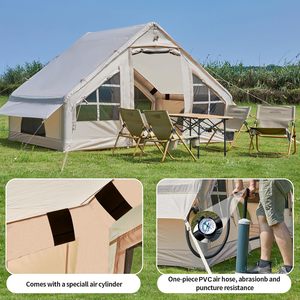 เต็นท์เป่าลมกลางแจ้งแบบพกพาพับได้หลังคาอ๊อกซฟอร์ดแบบอัตโนมัติกันน้ำสำหรับการตั้งแคมป์ในครอบครัว - Product Image 4